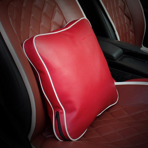ONGO - Car Leather Colorful Pillow Wine Red